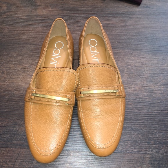 Calvin Klein Shoes - CALVIN KLEIN TAN LOAFERS SIZE 8.5